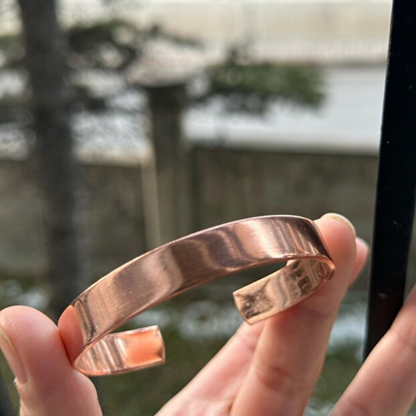 Saf Bakır Bileklik 7 li Koruma Kalkanı Zırhlı Düz Model