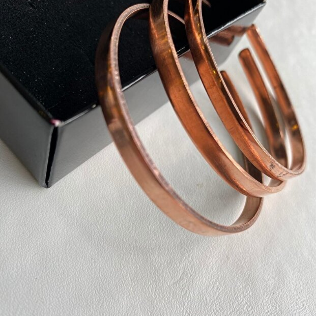 İnce Saf Bakır Bileklik Unisex Model