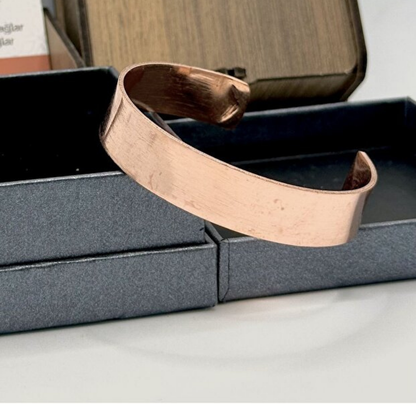 Saf Bakır Sade Düz Model Unisex Bakır Bileklik