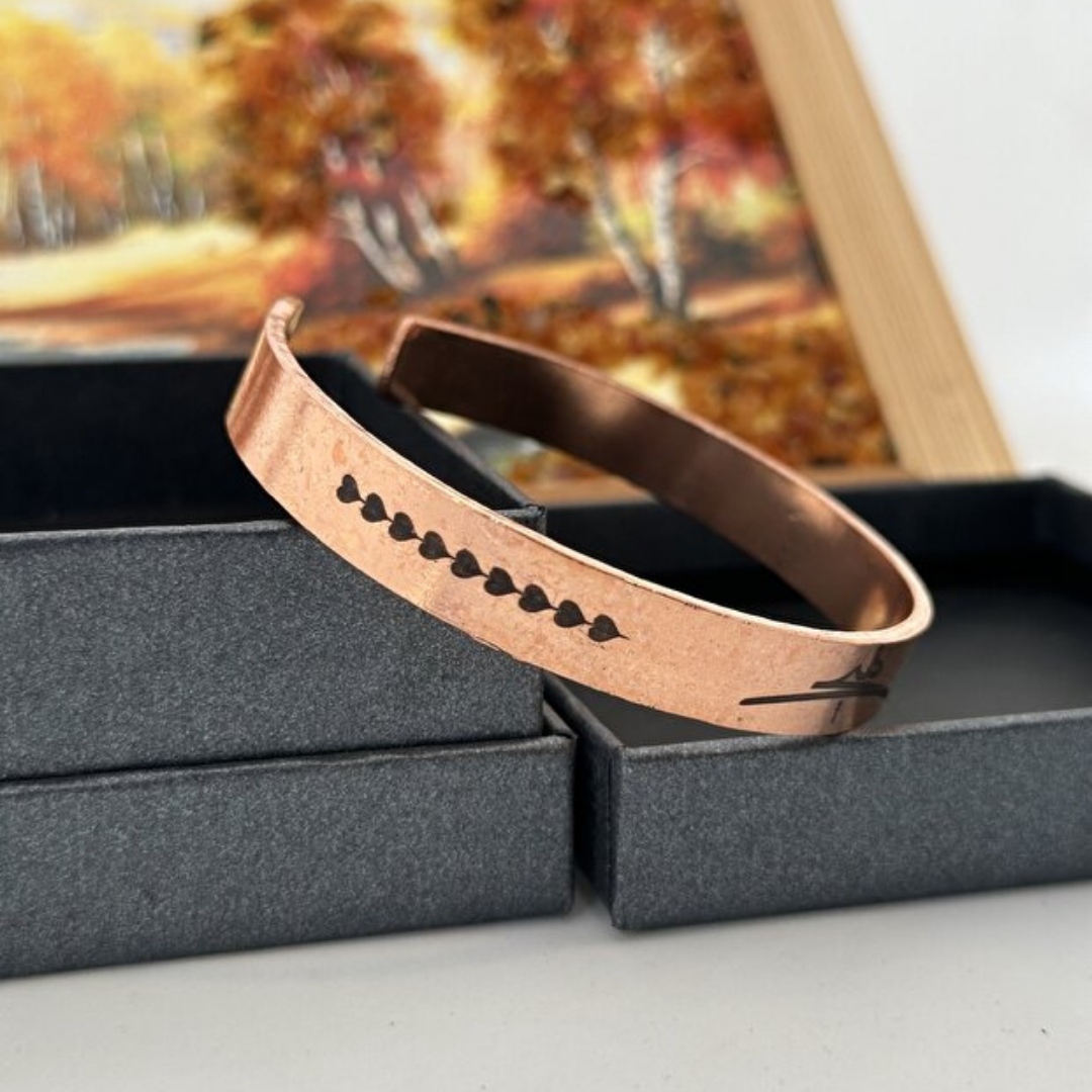 Saf Bakır ‘Hiç’ Sembollü Unisex Bileklik