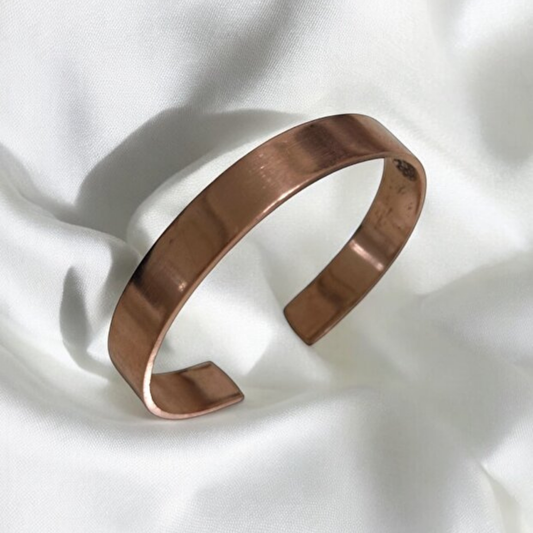 Saf Bakır Sade Düz Model Unisex Bakır Bileklik